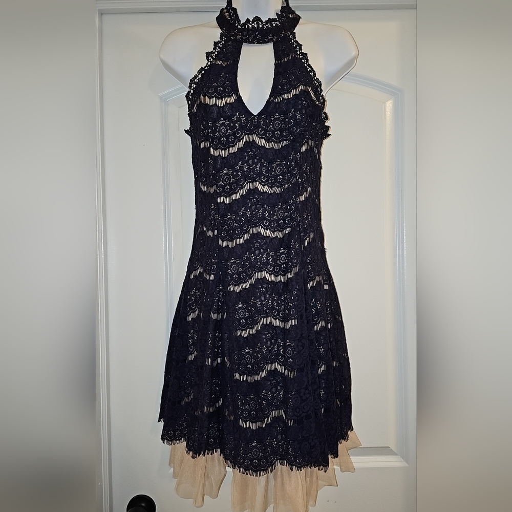 Francesca's Navy Dress Medium